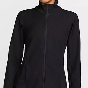 Nike Womens One Rib Dri Fit Full Zip Black Running Jacket